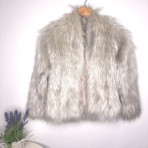 Abercrombie kids Faux Fur Jacket size M